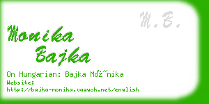 monika bajka business card